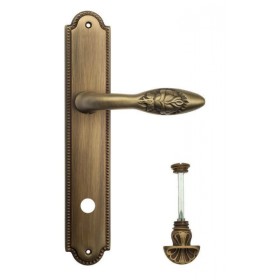 Дверная ручка Venezia CASANOVA WC-4 на планке PL98 матовая бронза