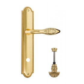 Дверная ручка Venezia CASANOVA WC-4 на планке PL98 полированная латунь