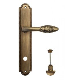 Дверная ручка Venezia CASANOVA WC-2 на планке PL98 матовая бронза