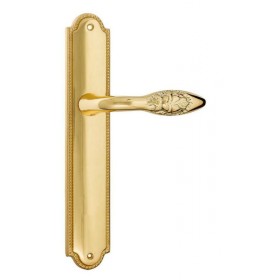 Дверная ручка Venezia CASANOVA на планке PL98 полированная латунь