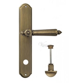 Дверная ручка Venezia CASTELLO WC на планке PL02 матовая бронза