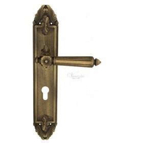 Дверная ручка Venezia CASTELLO CYL на планке PL90 матовая бронза