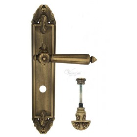 Дверная ручка Venezia CASTELLO WC-4 на планке PL90 матовая бронза