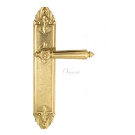 Дверная ручка Venezia CASTELLO на планке PL90 полированная латунь