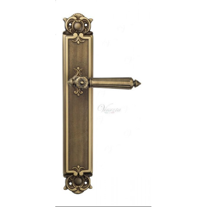 Дверная ручка Venezia CASTELLO на планке PL97 матовая бронза