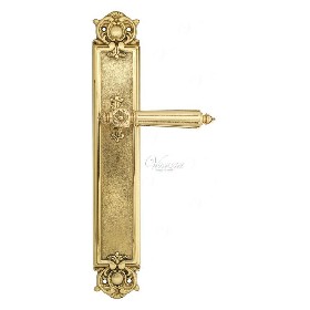 Дверная ручка Venezia CASTELLO на планке PL97 полированная латунь