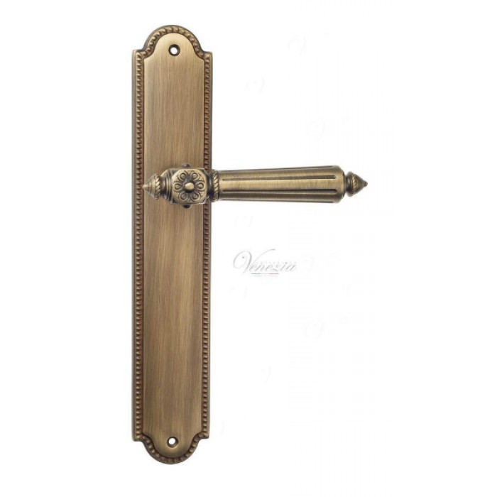 Дверная ручка Venezia CASTELLO на планке PL98 матовая бронза