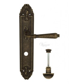 Дверная ручка Venezia CLASSIC WC на планке PL90 матовая бронза