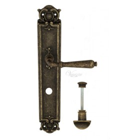 Дверная ручка Venezia CLASSIC WC на планке PL97 античная бронза