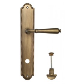 Дверная ручка Venezia CLASSIC WC на планке PL98 матовая бронза