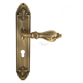 Дверная ручка Venezia FLORENCE CYL на планке PL90 матовая бронза Дверная ручка Venezia FLORENCE CYL на планке PL90 матовая бронза