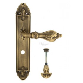 Дверная ручка Venezia FLORENCE WC-4 на планке PL90 матовая бронза Дверная ручка Venezia FLORENCE WC-4 на планке PL90 матовая бронза