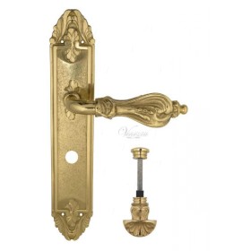 Дверная ручка Venezia FLORENCE WC-4 на планке PL90 полированная латунь Дверная ручка Venezia FLORENCE WC-4 на планке PL90 полированная латунь