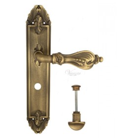 Дверная ручка Venezia FLORENCE WC на планке PL90 матовая бронза Дверная ручка Venezia FLORENCE WC на планке PL90 матовая бронза