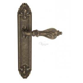 Дверная ручка Venezia FLORENCE на планке PL90 античная бронза Дверная ручка Venezia FLORENCE на планке PL90 античная бронза