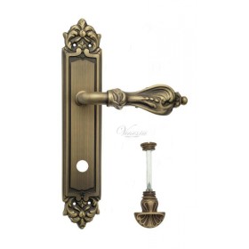 Дверная ручка Venezia FLORENCE WC-4 на планке PL96 матовая бронза Дверная ручка Venezia FLORENCE WC-4 на планке PL96 матовая бронза