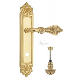 Дверная ручка Venezia FLORENCE WC-4 на планке PL96 полированная латунь Дверная ручка Venezia FLORENCE WC-4 на планке PL96 полированная латунь