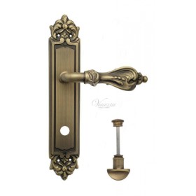 Дверная ручка Venezia FLORENCE WC на планке PL96 матовая бронза Дверная ручка Venezia FLORENCE WC на планке PL96 матовая бронза