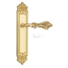 Дверная ручка Venezia FLORENCE на планке PL96 полированная латунь Дверная ручка Venezia FLORENCE на планке PL96 полированная латунь