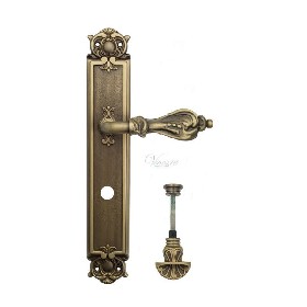 Дверная ручка Venezia FLORENCE WC-4 на планке PL97 матовая бронза Дверная ручка Venezia FLORENCE WC-4 на планке PL97 матовая бронза
