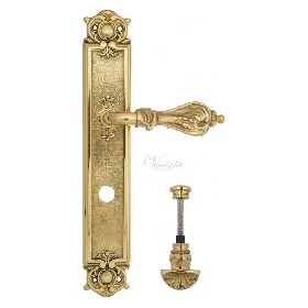 Дверная ручка Venezia FLORENCE WC-4 на планке PL97 полированная латунь Дверная ручка Venezia FLORENCE WC-4 на планке PL97 полированная латунь