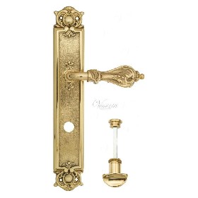 Дверная ручка Venezia FLORENCE WC на планке PL97 полированная латунь Дверная ручка Venezia FLORENCE WC на планке PL97 полированная латунь