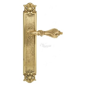 Дверная ручка Venezia FLORENCE на планке PL97 полированная латунь Дверная ручка Venezia FLORENCE на планке PL97 полированная латунь