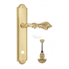 Дверная ручка Venezia FLORENCE WC-4 на планке PL98 полированная латунь Дверная ручка Venezia FLORENCE WC-4 на планке PL98 полированная латунь