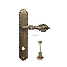 Дверная ручка Venezia FLORENCE WC на планке PL98 матовая бронза Дверная ручка Venezia FLORENCE WC на планке PL98 матовая бронза