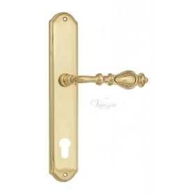 Дверная ручка Venezia GIFESTION CYL на планке PL02 полированная латунь Дверная ручка Venezia GIFESTION CYL на планке PL02 полированная латунь
