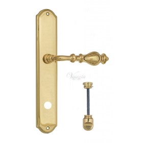 Дверная ручка Venezia GIFESTION WC на планке PL02 полированная латунь Дверная ручка Venezia GIFESTION WC на планке PL02 полированная латунь
