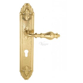 Дверная ручка Venezia GIFESTION CYL на планке PL90 полированная латунь Дверная ручка Venezia GIFESTION CYL на планке PL90 полированная латунь
