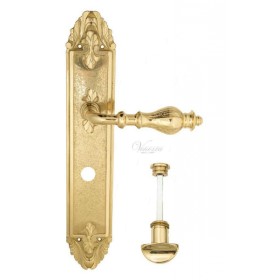 Дверная ручка Venezia GIFESTION WC на планке PL90 полированная латунь Дверная ручка Venezia GIFESTION WC на планке PL90 полированная латунь
