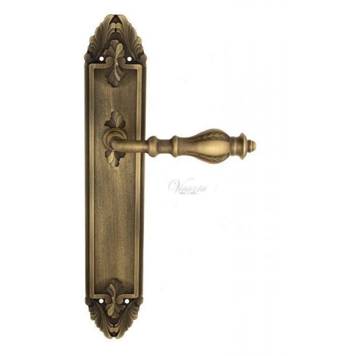 Дверная ручка Venezia GIFESTION на планке PL90 матовая бронза