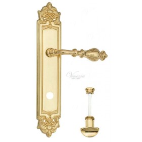 Дверная ручка Venezia GIFESTION WC на планке PL96 полированная латунь Дверная ручка Venezia GIFESTION WC на планке PL96 полированная латунь