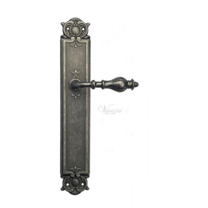 Дверная ручка Venezia GIFESTION на планке PL97 античное серебро