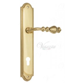 Дверная ручка Venezia GIFESTION CYL на планке PL98 полированная латунь Дверная ручка Venezia GIFESTION CYL на планке PL98 полированная латунь