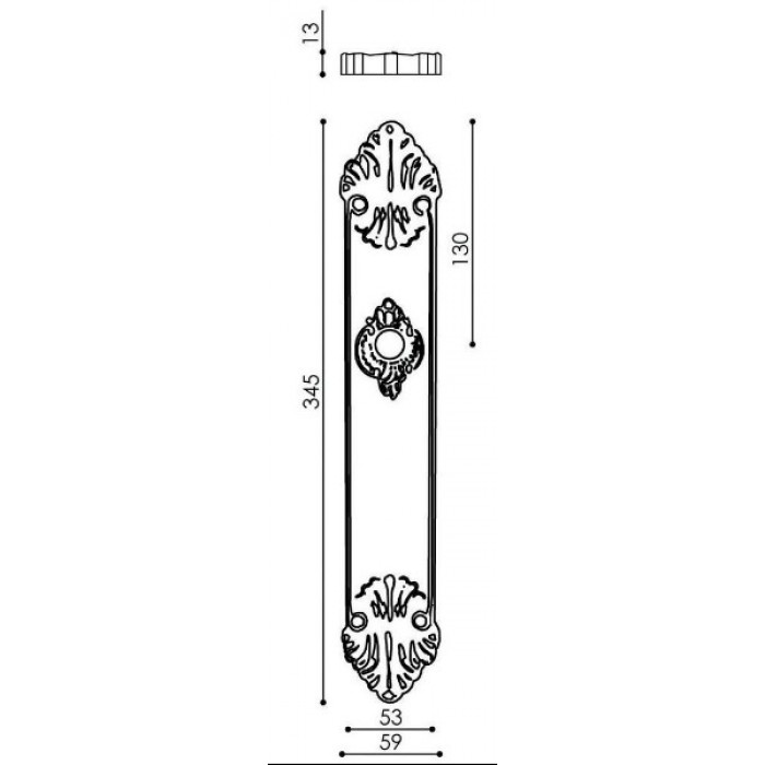 Дверная ручка Venezia GIULIETTA на планке матовая бронза