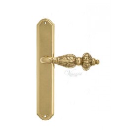 Дверная ручка Venezia LUCRECIA на планке PL02 полированная латунь Дверная ручка Venezia LUCRECIA на планке PL02 полированная латунь
