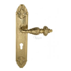 Дверная ручка Venezia LUCRECIA CYL на планке PL90 полированная латунь Дверная ручка Venezia LUCRECIA CYL на планке PL90 полированная латунь