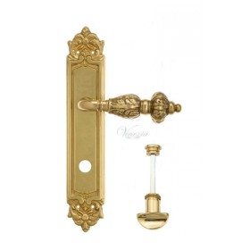 Дверная ручка Venezia LUCRECIA WC на планке PL96 полированная латунь Дверная ручка Venezia LUCRECIA WC на планке PL96 полированная латунь