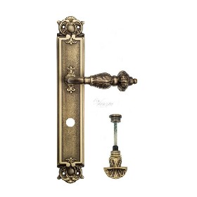Дверная ручка Venezia LUCRECIA WC-4 на планке PL97 матовая бронза
