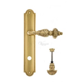 Дверная ручка Venezia LUCRECIA WC-4 на планке PL98 полированная латунь Дверная ручка Venezia LUCRECIA WC-4 на планке PL98 полированная латунь