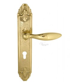 Дверная ручка Venezia MAGGIORE CYL на планке PL90 полированная латунь Дверная ручка Venezia MAGGIORE CYL на планке PL90 полированная латунь