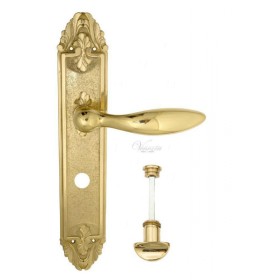 Дверная ручка Venezia MAGGIORE WC на планке PL90 полированная латунь Дверная ручка Venezia MAGGIORE WC на планке PL90 полированная латунь
