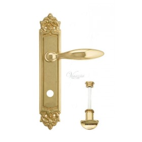 Дверная ручка Venezia MAGGIORE WC на планке PL96 полированная латунь Дверная ручка Venezia MAGGIORE WC на планке PL96 полированная латунь