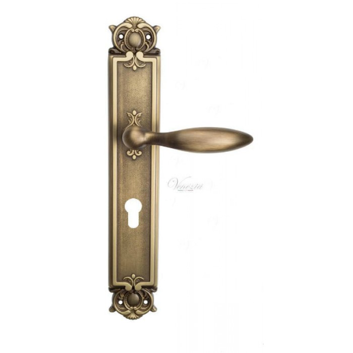 Дверная ручка Venezia MAGGIORE CYL на планке PL97 матовая бронза