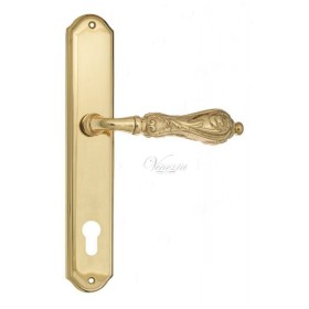 Дверная ручка Venezia MONTE CRISTO CYL на планке PL02 полированная латунь Дверная ручка Venezia MONTE CRISTO CYL на планке PL02 полированная латунь