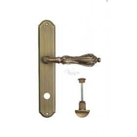 Дверная ручка Venezia MONTE CRISTO WC на планке PL02 матовая бронза Дверная ручка Venezia MONTE CRISTO WC на планке PL02 матовая бронза