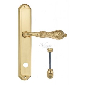 Дверная ручка Venezia MONTE CRISTO WC на планке PL02 полированная латунь Дверная ручка Venezia MONTE CRISTO WC на планке PL02 полированная латунь